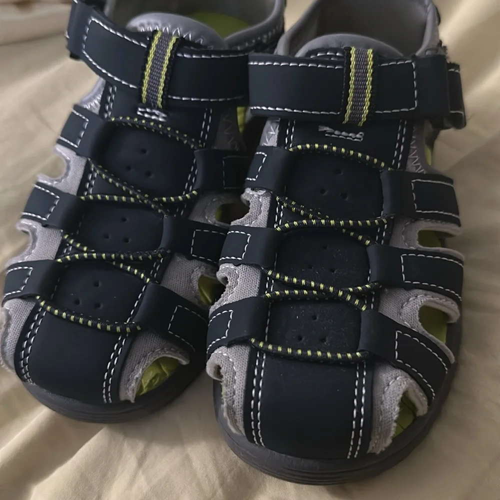Eddie Bauer Navy Blue Kids Sandals Size 10
